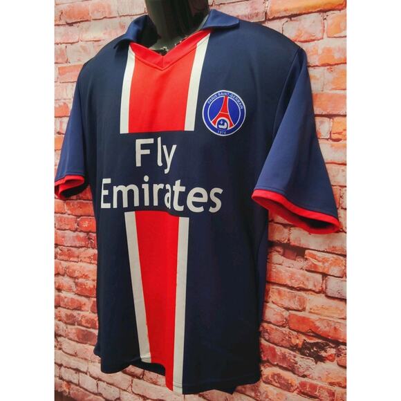 Paris Saint-Germain F.C. Soccer Jersey Mens Blue Casual Short Sleeve Football - Picture 6 of 8